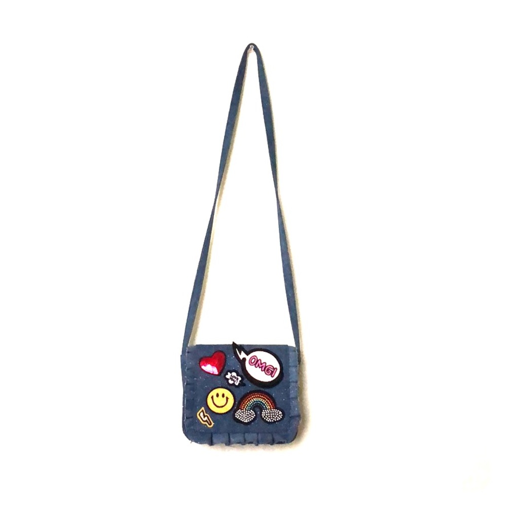 Jean bag with emojis